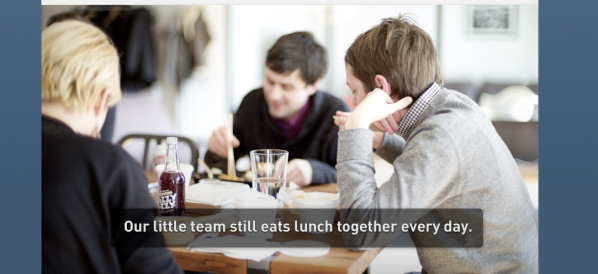 About tumblr image of staff eating lunch together